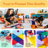 PicassoTiles Magnetic Race Track Toys Set for Toddlers, Includes 2 Trucks, Building Blocks for Kids Age 3+