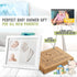 Set Baby Handprint Footprint Keepsake Kit and Organic Burp Cloth Bundle