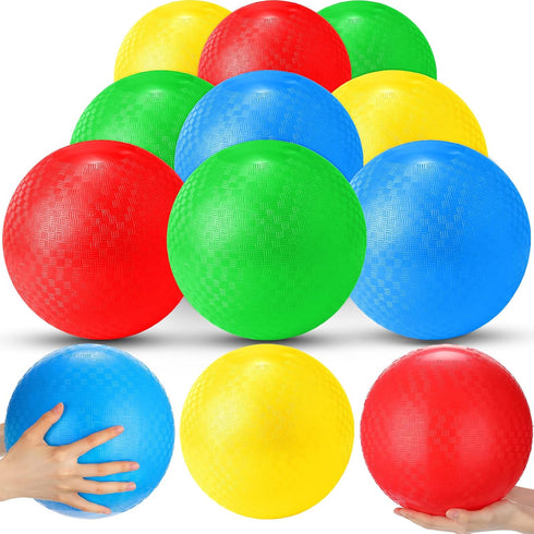 Jerify 12 Pcs Playground Balls Bulk 13 Inch Bouncy Dodgeball Inflatable Balls