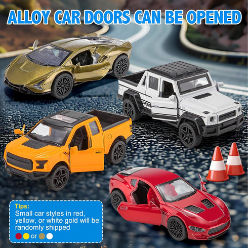 VijiSuki Set Die-cast Semi Truck Toys w/Semi Truck, Pickup, Racing Car, Alloy Engineering Transport Vehicles Toys