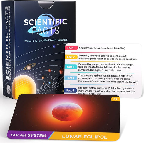 75 Space Flash Cards - STEM Learning Resource for Astronomy, Solar System, Stars, Galaxies, Planets