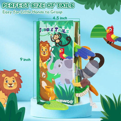 Baby Books 0-6 Months - Baby Boys Girls Shower Gifts - Tummy Time Baby Toys 0-6 6-12 Months - Crinkle Cloth Book - Infant Toys - Newborn Books - Touch and Feel Baby Books - Soft Stroller Toys
