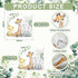 HunnmingRe Set 3 Set Baby Safari Animals Crib Bedding Pcs Crib Baby Blanket, Fitted Sheet, Pillowcase Soft Flannel