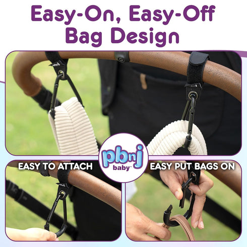 Mommy (2 Pack) Stroller Hooks for Hanging Diaper Bags - Stroller Clip and Stroller Accessories Organizer Hook - Large