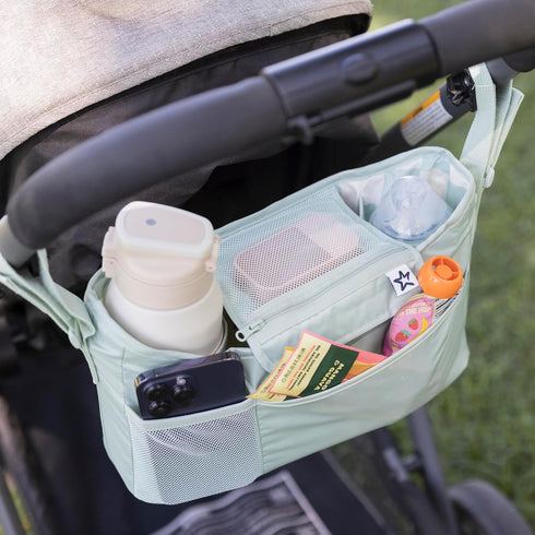 Tiny Twinkle Universal Stroller Organizer with Adjustable Strap - Waterproof Caddy Fits Baby Jogger, Nuna, Graco, Donna