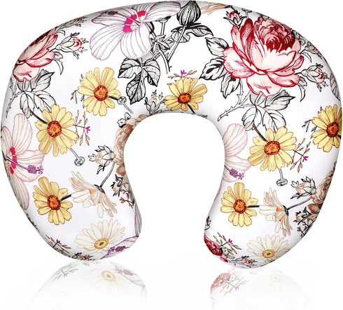 Floral Baby Blankets, Floral Minky Toddler Blanket for Boys Girls,Floral Nursing Pillow Cover, Breastfeeding Pillow