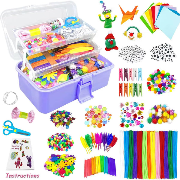 VLUSSO Arts and Crafts Supplies for Kids DIY Craft Kits Art Supplies