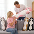 19.7 Inch) Cute Cat Plush Long Body Pillow Soft Cartoon Stuffed Animal Doll, Kawaii Cat Plushie Toy Pillow Gifts