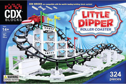 Little Dipper - 324 Pcs Building Brick Set, Gravity Powered Roller Coaster Model for STEM Learning