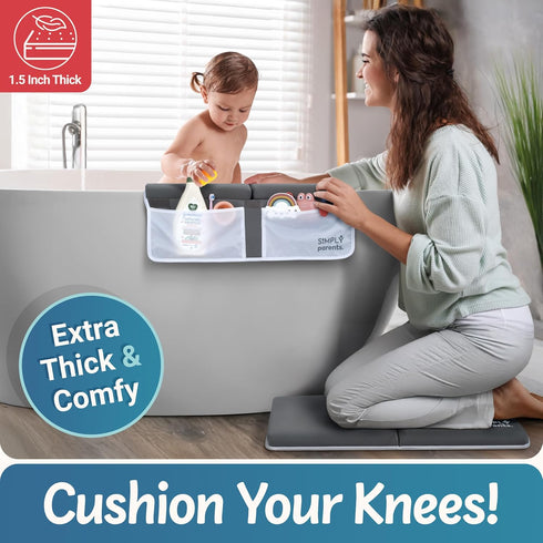 SIMPLY parents. Elbow Set Simply Parents Comfortable Baby Bath Kneeler and Rest Pad - Quick-Dry Non-Slip Bath Kneeling