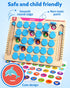 3 4 5 Coogam Memory Matching Game, Wooden Board Travel Toy with Memory Cards, Essential Activity for Road Trip