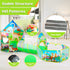 3PC Dinosaur Tent for Girls, Kids Ball Pit, Play Tents and Crawl Tunnel, Pink Pop Up Playhouse Toys