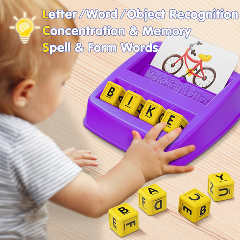 HahaGift Toddler Girl Toys - Matching Letter Game for Preschool Learning - Best Christmas Birthday Gift for Kids
