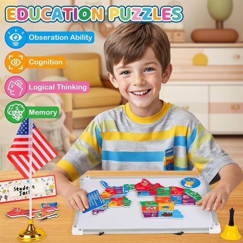 Playset, 5 6 7 8 9 10 11 12 13+ Alritz Pretend Teacher Role Pretend Play Kids School Toys Kit Include Map, Calendar