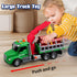 DWIRCTOYS 3 4 5 6 6 Kids Toys for Year Old Boys,Farm Logging Truck Toy with Loading Crane and Trunks