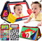 Baby Tummy Time Toys with Mirror, Books, Teethers - For 0-12 Months, Montessori Crawling Toys for Boys & Girls