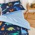 Set 4 Set Wake In Cloud - Toddler Bedding for Boys, Pieces Soft Crib Bed Including Comforter, Fitted Sheet, Flat Top