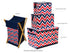 Navy/Red Ikat Zigzag/Chevron Nursery Storage Runner