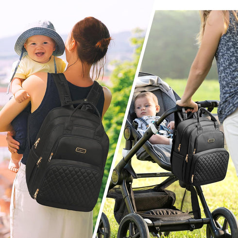 Backpack 2 30-38L) Backpack Qualyphant Diaper Bag - Extra Large Diaper Bag for Kids Twins (Expandable - Travel Baby