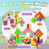 65 Set, 1" 3 4 5 6 7 8 PCS Magnetic Blocks Magnet Building Blocks with Toy Eyes and Storage Bag for Kids Gifts, STEM