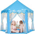 Monobeach Princess Tent for Girls - Large Playhouse Kids Castle Play Tent with Star Lights, Indoor Outdoor Games (Blue)