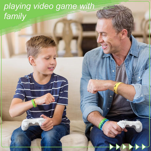 36 Pcs Video Game Bracelets, Gamer Party Favors, Silicone Rubber Wristbands for Gaming Party Decor