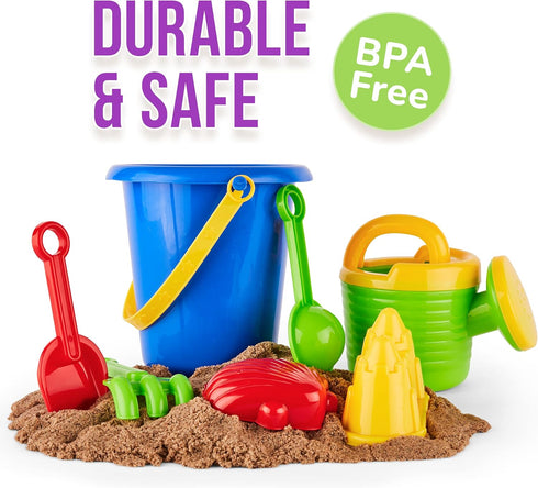 3-10 18pc 4 10 Click N' Play Beach Toys for Kids - Sand Toys Including Sand Buckets for Kids with Sifter, Watering Can