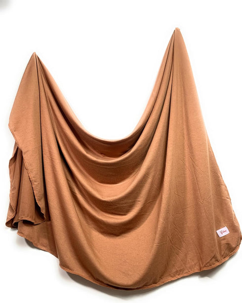 valsonix Set Swaddle Blanket and Hat for Newborn (Coffee)