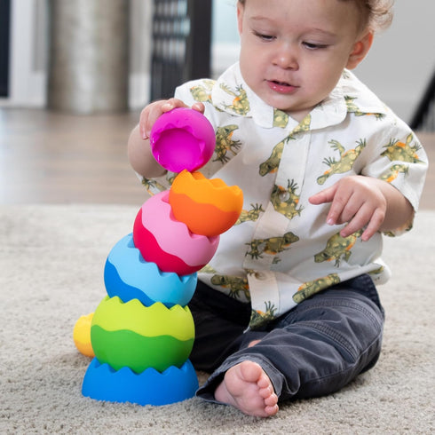 6 Fat Brain Toys Tobbles Neo, Creative Toddler Sensory and Learning Toys for Kids Months and Up, For Early Development