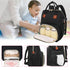 Femuar Diaper Bag Backpack, Multifunction Maternity Nappy Bag for Girls & Boys, Large Capacity, Dark Black