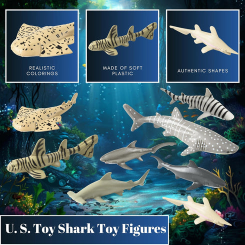 (12 Count) Shark Toy Animals