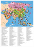 Mudpuppy Map of Asia 70 Piece Geography Puzzle with Country-Shaped Pieces and Iconic Landscapes