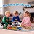 Set Set 2-4, 3 4 5 6 Hot Bee Train for Toddlers with Steam - Light Up & Sound Choo Choo Train, Electric Train