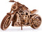 Wood Trick Motorcycle with Rubber Band Motor - Mechanical Model Kits for Adults and Kids, 10x4-3D Wooden Puzzles