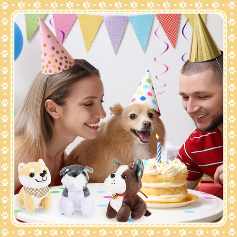 Aoriher 18 Pcs Mini Plush Dog Bulk - Cute Assorted Soft Plush Dog Puppy Toys, Small Stuffed Dogs for Party Favor