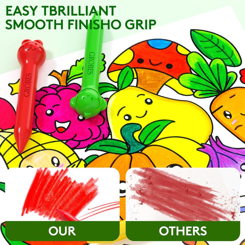 YSNYSN 12color 2-4 4-8,Non Jumbo Animal Crayons for Toddlers Crayons for Kids Ages Toxic Washable Easy Grip Interesting