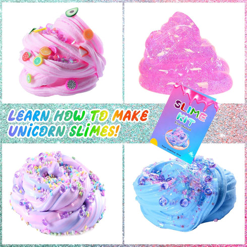 Glimmer, 6 7 8 9 10 11 12 inksbui Confetti Slime Kit, Sparkling, Crunchy, Foam, Jelly Cubes Slime, Stress Relief Toys