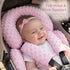 2-in-1 Pro Goleem Infant Car Seat Head Neck Body Support, Ultra-Soft Minky and Microfiber Car Seat Strap Pads, Perfect