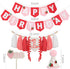 1st DCJHFJ Strawberry High Chair Banner Felt Strawberry Happy Birthday Banner Berry First Birthday Decorations