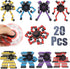LNCOJOLM Easter Basket Stucking Stuffer 20PCS Robot Fidget Spinner Transformable Chain Toy for