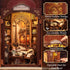 CUTEBEE Book Nook Kit - DIY Miniature House Dollhouse Kit for Adult and Teens, Booknook Bookshelf Decor Alley Model