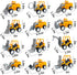 24PCS Juuxncgv Mini Construction Vehicles,Play Figure Vehicles,Pull Back Engineering Vehicles,Toy Figure Construction