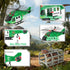 3 4 5 6+ Kids Dinosaurs Semi Trailer Truck Toys, Large Semi Flatbed Truck Toy with Helicopter and Dinosaurs, Lights
