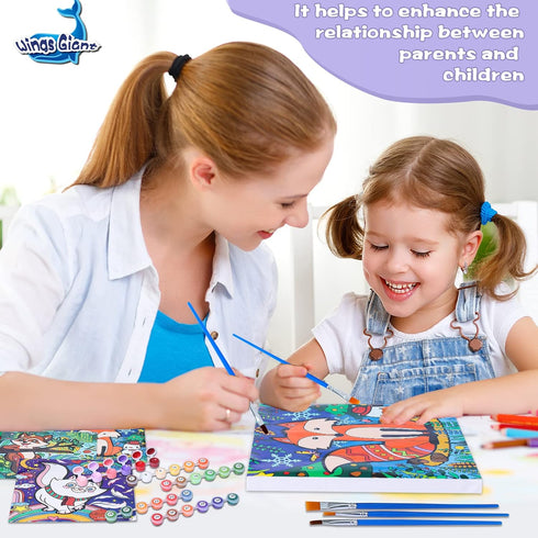 Wings Giant Paint by Numbers Framed, 3 Pack Painting Kit for Kids DIY, Art Supplies & Crafts for Ages 4-12