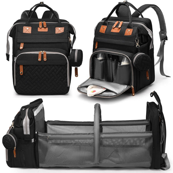 JKJRJJ Diaper Bag Backpack with Changing Station, Large Diaper Bag For Boys And