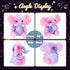 11'' Hopearl Colorful LED Musical Stuffed Elephant Light up Singing Plush Elephish Adjustable Volume Lullaby Animated