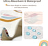 wefigs 3-Layer 8/10-Pack 24-Months Baby Drool Bibs, Waterproof and Soft Cotton Bibs for Drooling and Teething