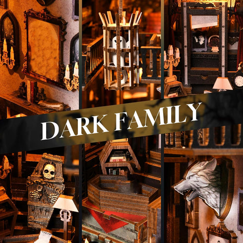 TOYQI DIY Book Nook Kit, Miniature House Dollhouse Kit for Adult and Teens, Book Nook Kits for Adults, Spooky Creepy