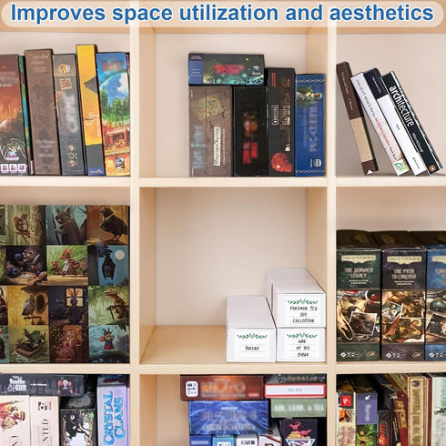 Trading Card Storage Box, Cardboard Boxes with Dividers for Baseball, Sports, Game Collection Organizer