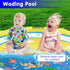 HITOP Kids Sprinklers for Outside - Splash Pad for Toddlers & Baby Pool 3-in-1 60" Water Toys